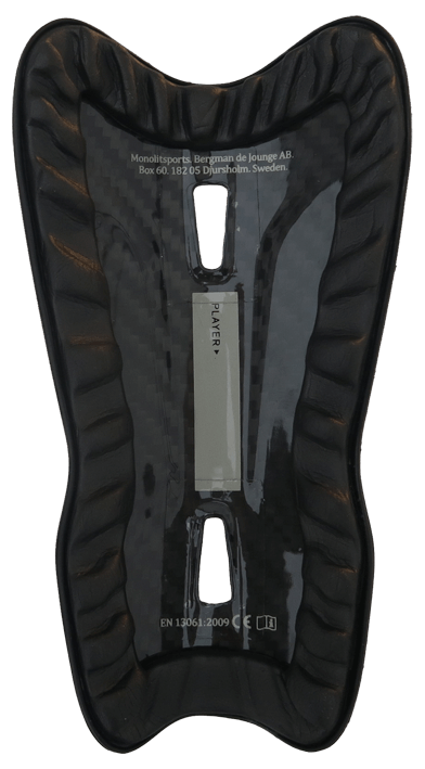 Monolit 12cm Carbon Fibre Shin pads featuring advanced patented technology for enhanced comfort and performance.